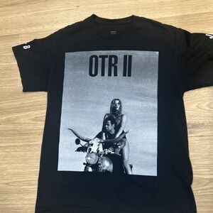 OTR II Jay Z Beyonce Concert 2018 Tour T-Shirt Mens M Black J+B On The Run 2